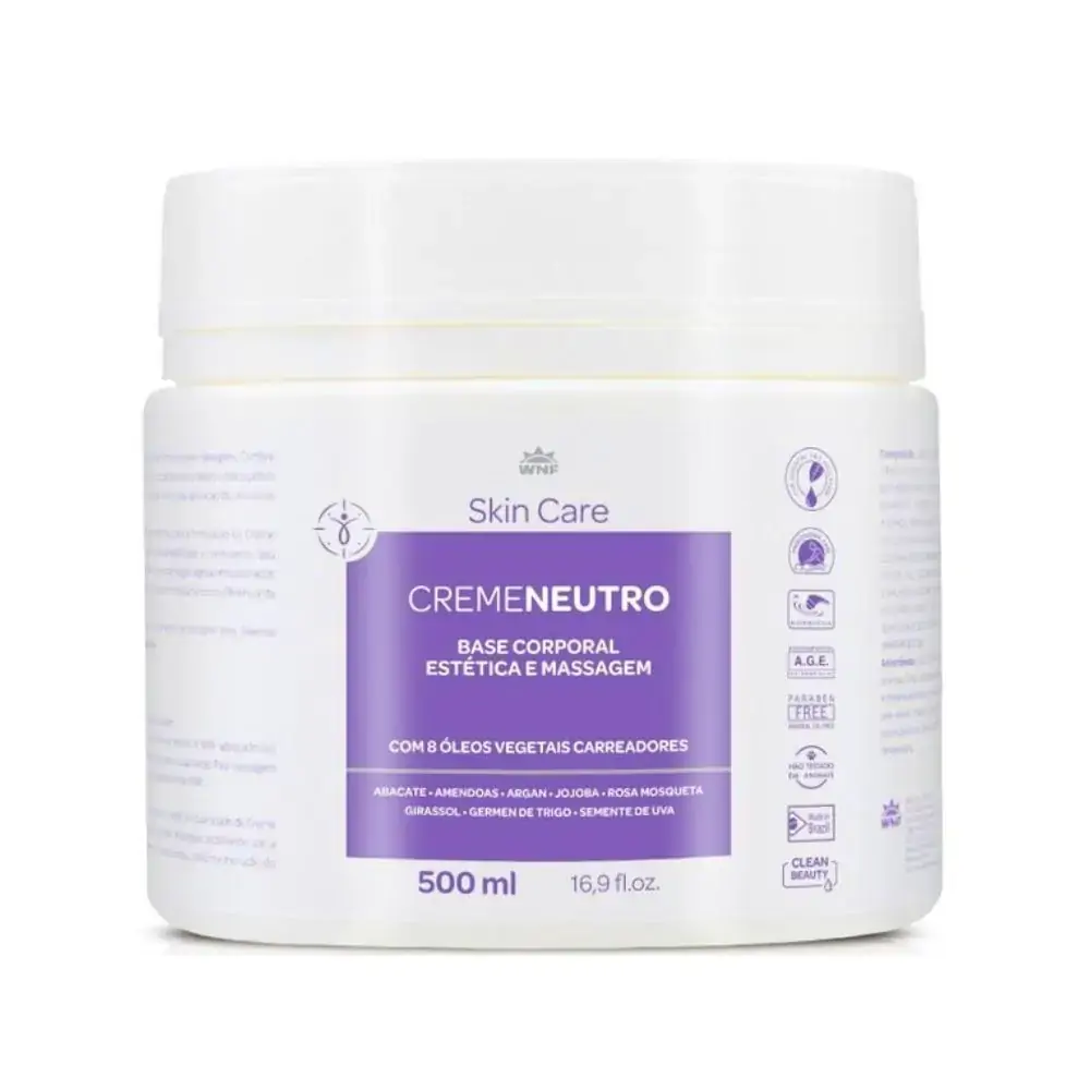Creme Corporal Natural Neutro Esthetic Spa Base para Massagem 500ml - WNF