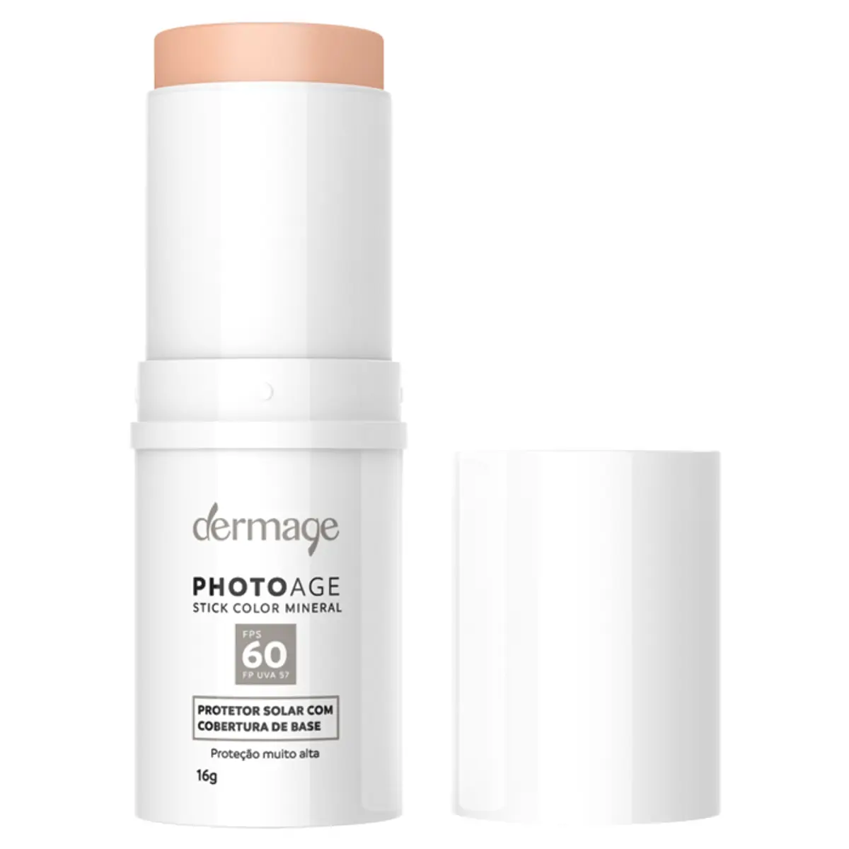 Protetor Solar Facial Dermage FPS 60 Photoage Mineral Color Claro 16g Stick