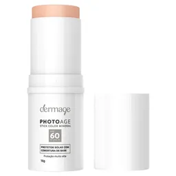Protetor Solar Facial Dermage FPS 60 Photoage Mineral Color Claro 16g Stick