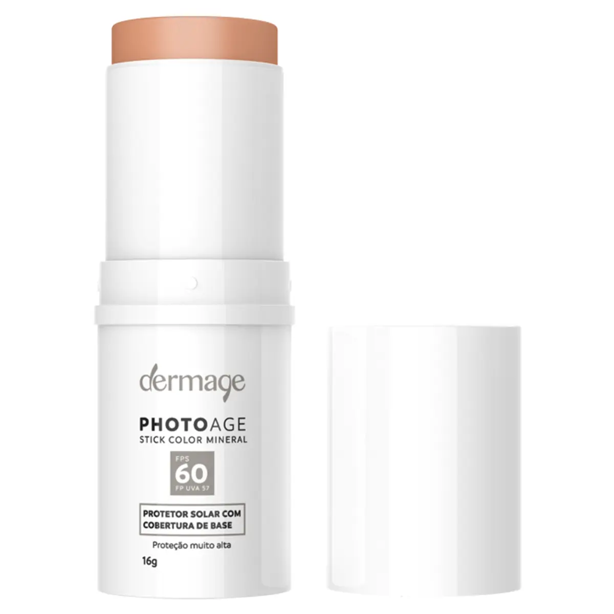 Protetor Solar Facial Dermage FPS 60 Photoage Mineral Color Nude 16g Stick