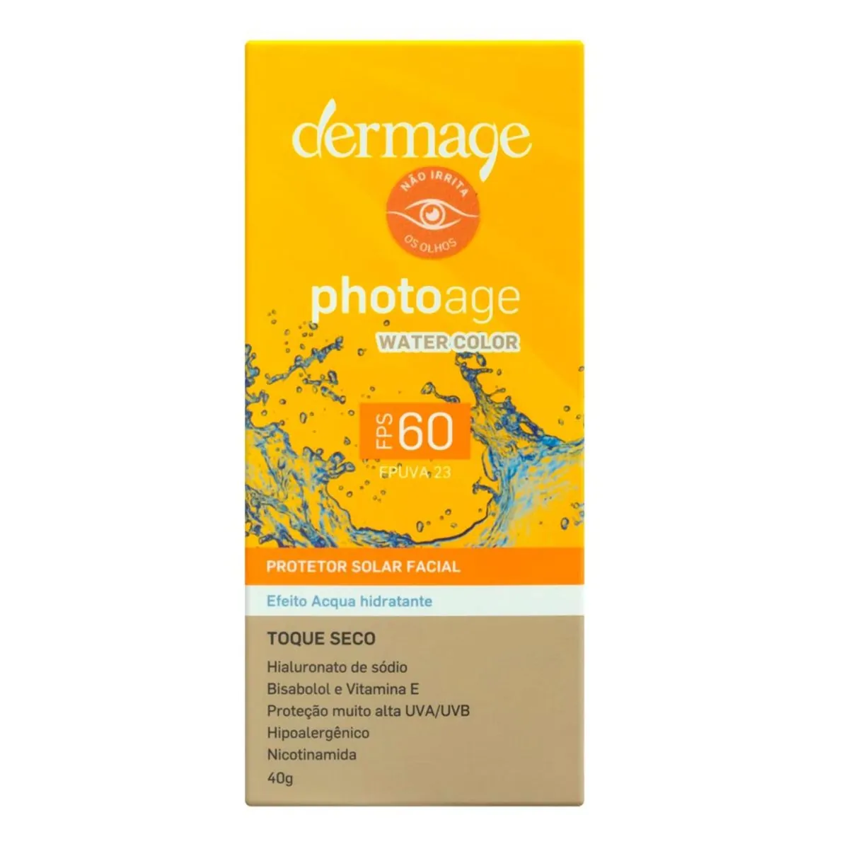 Protetor Solar Facial Dermage FPS 60 Photoage Water Color 40g