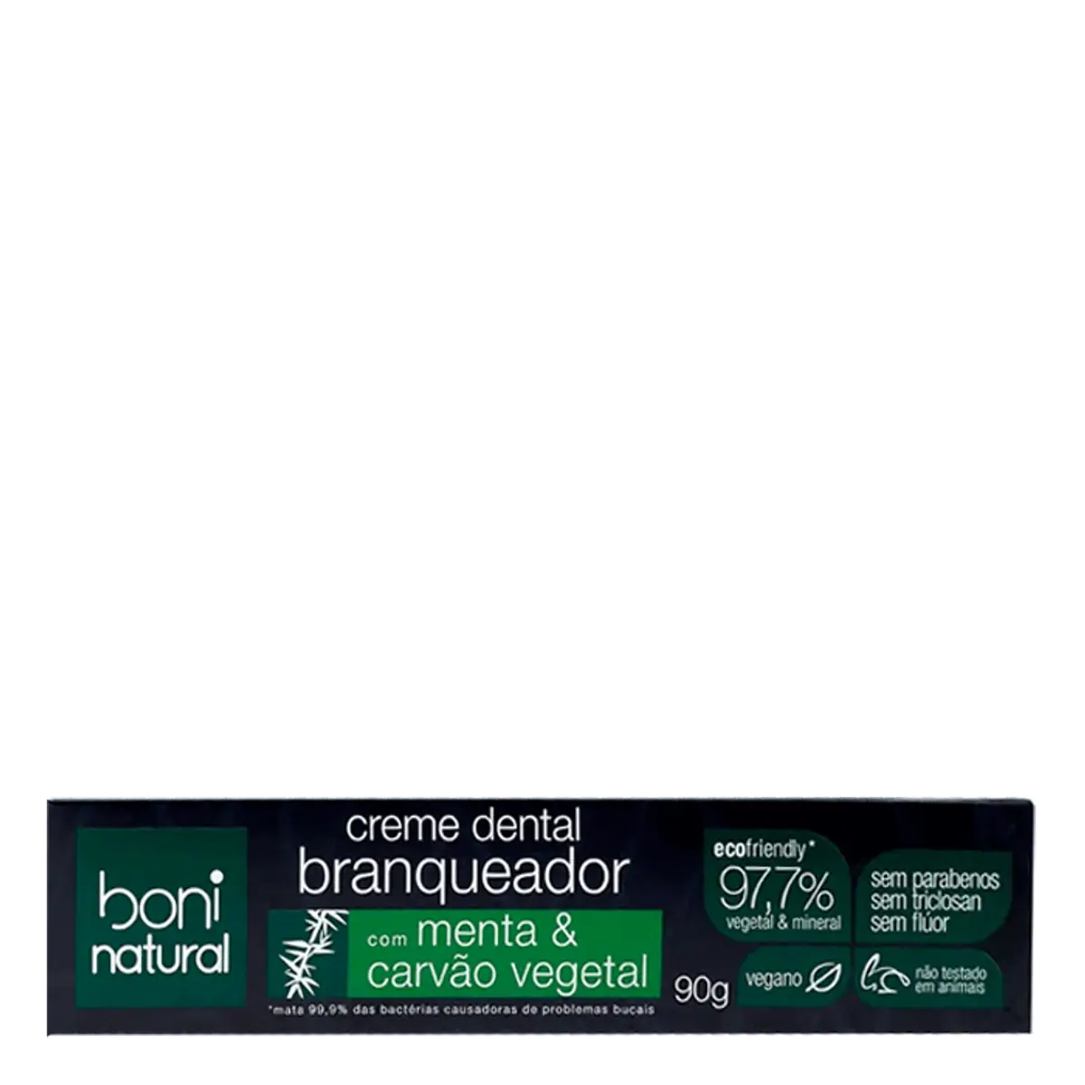 Pasta de Dente Boni Natural Branqueador Menta e Carvão Vegetal 90g