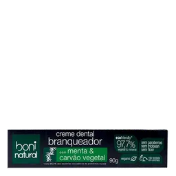 Pasta de Dente Boni Natural Branqueador Menta e Carvão Vegetal 90g