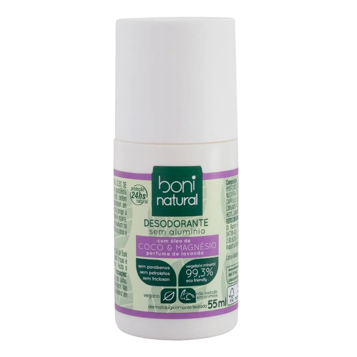 Desodorante Boni Natural com Óleo de Coco e Magnésio 55g