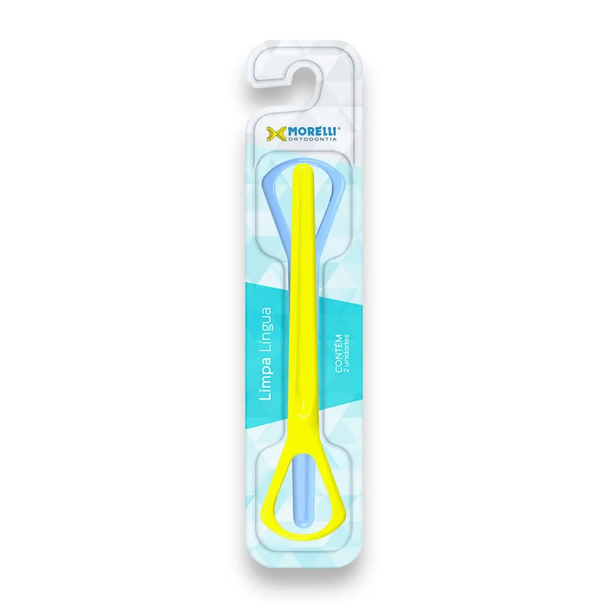 Raspador de Língua Azul e Amarelo Morelli - 78.02.002