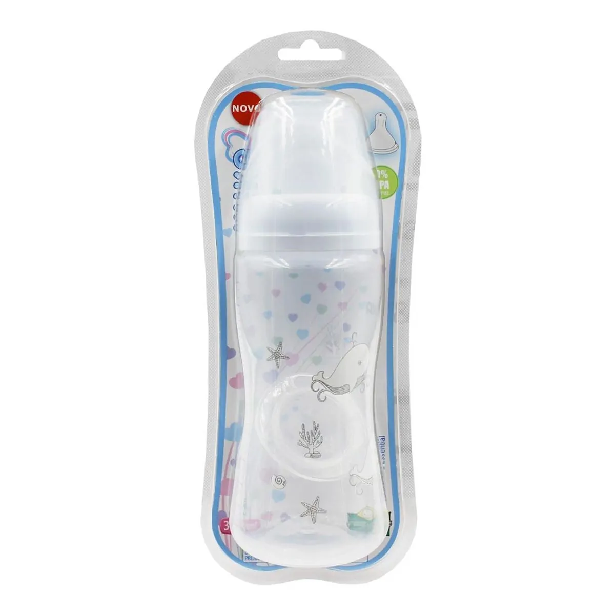Mamadeira Kuka Aquarela Big Orto Com Alça Branca 330ml