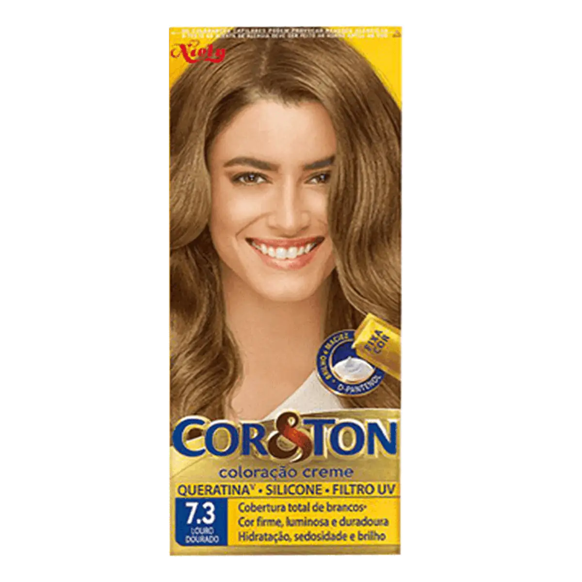 Tinta de Cabelo Niely Cor&Ton 7.3 Louro Dourado
