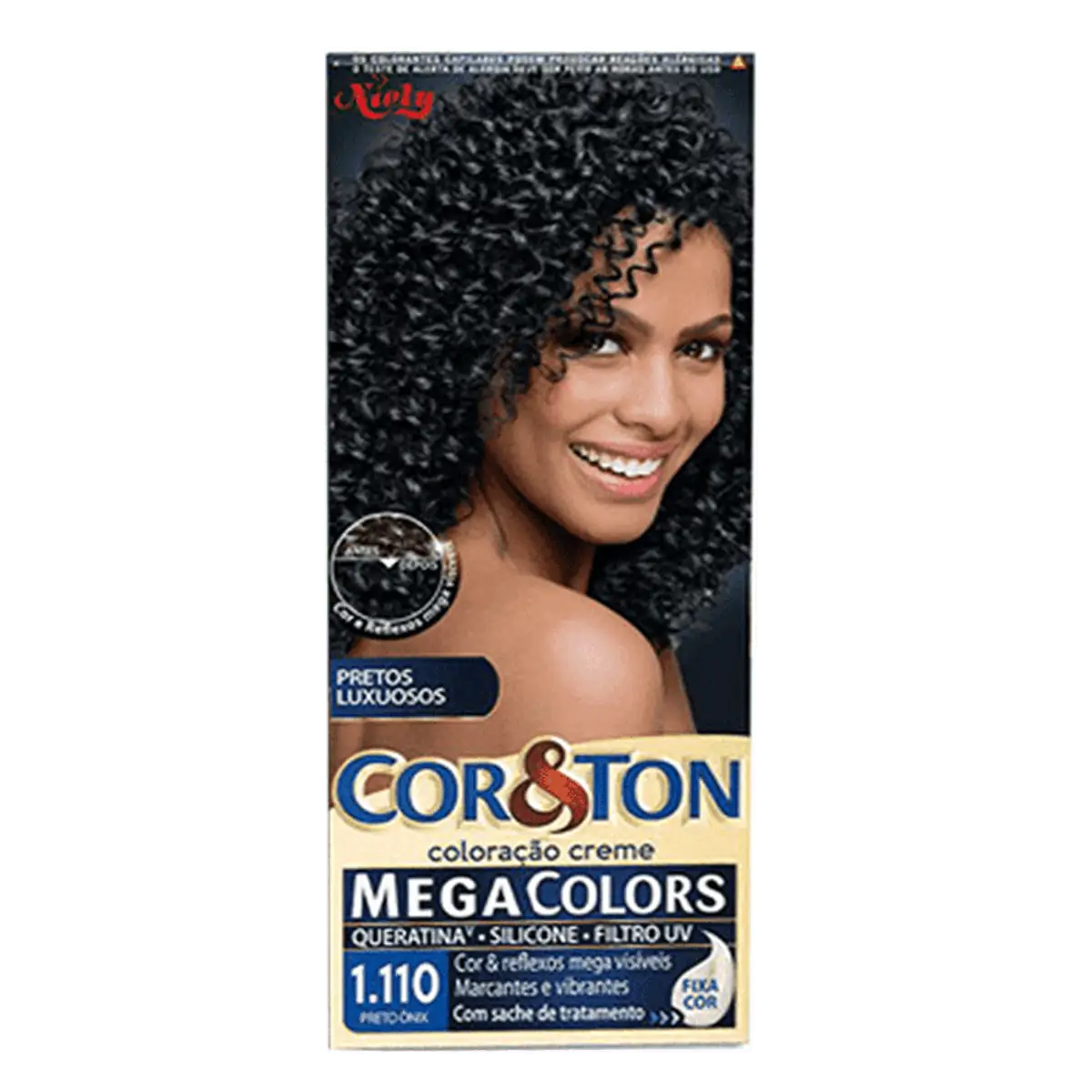 Tinta de Cabelo Wella Cor&Ton Mega Colors 1.110 Preto Ônix