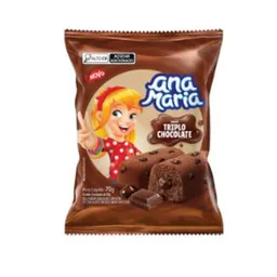 Bolinho sabor triplo chocolate 70g - Ana Maria
