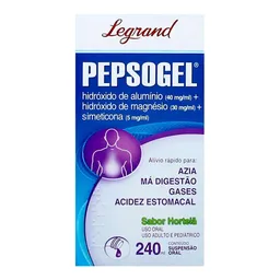 Antiácido e Antigases Pepsogel 40mg/ml + 30mg/ml + 5mg/ml 240ml