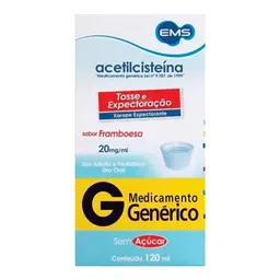 Expectorante Acetilcisteína 20mg/ml Genérico EMS 120ml