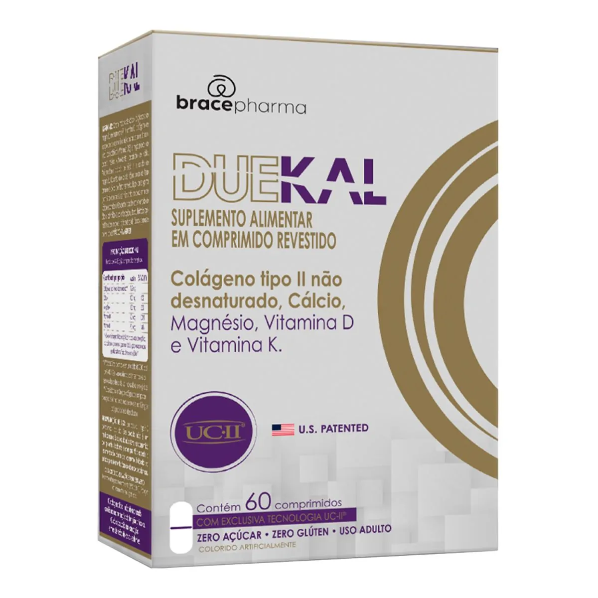 Suplemento Alimentar Duekal Brace Pharma 60 Comprimidos Revestidos