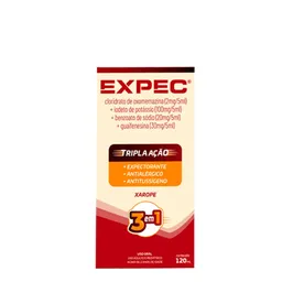 Expectorante Expec 0,4mg/ml + 20mg/ml + 4mg/ml + 6mg/ml 120ml