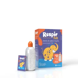 Solução Nasal Respir 0,9% Kids União Química 15 Sachês + 1 Frasco para Lavagem 120ml