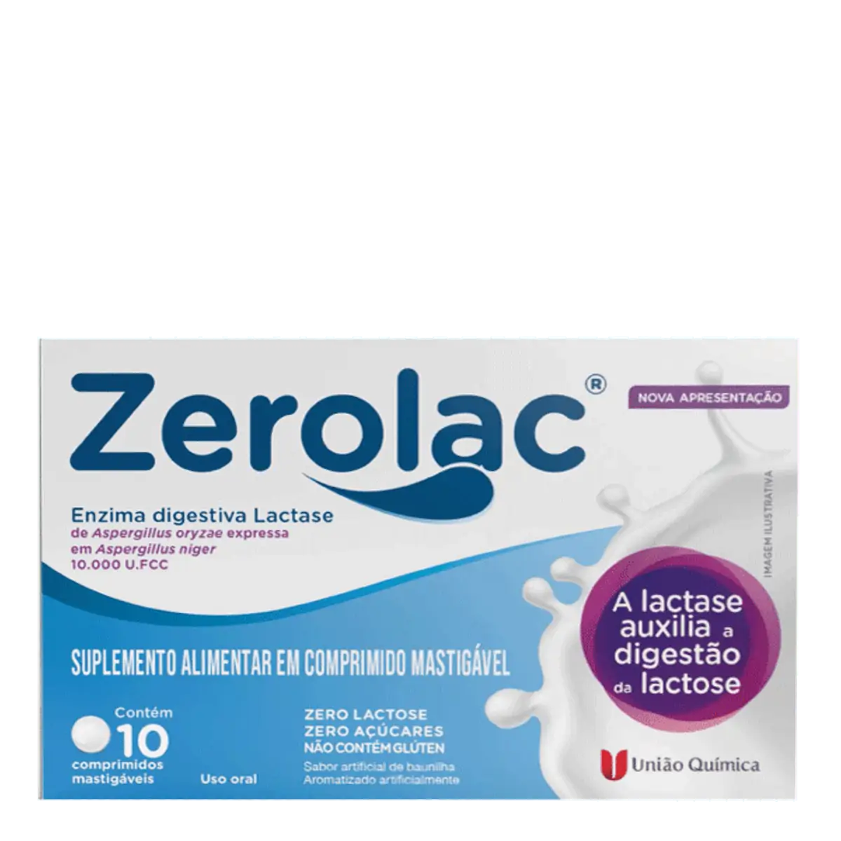 Zerolac 10.000 FCC 10 Comprimidos Mastigáveis