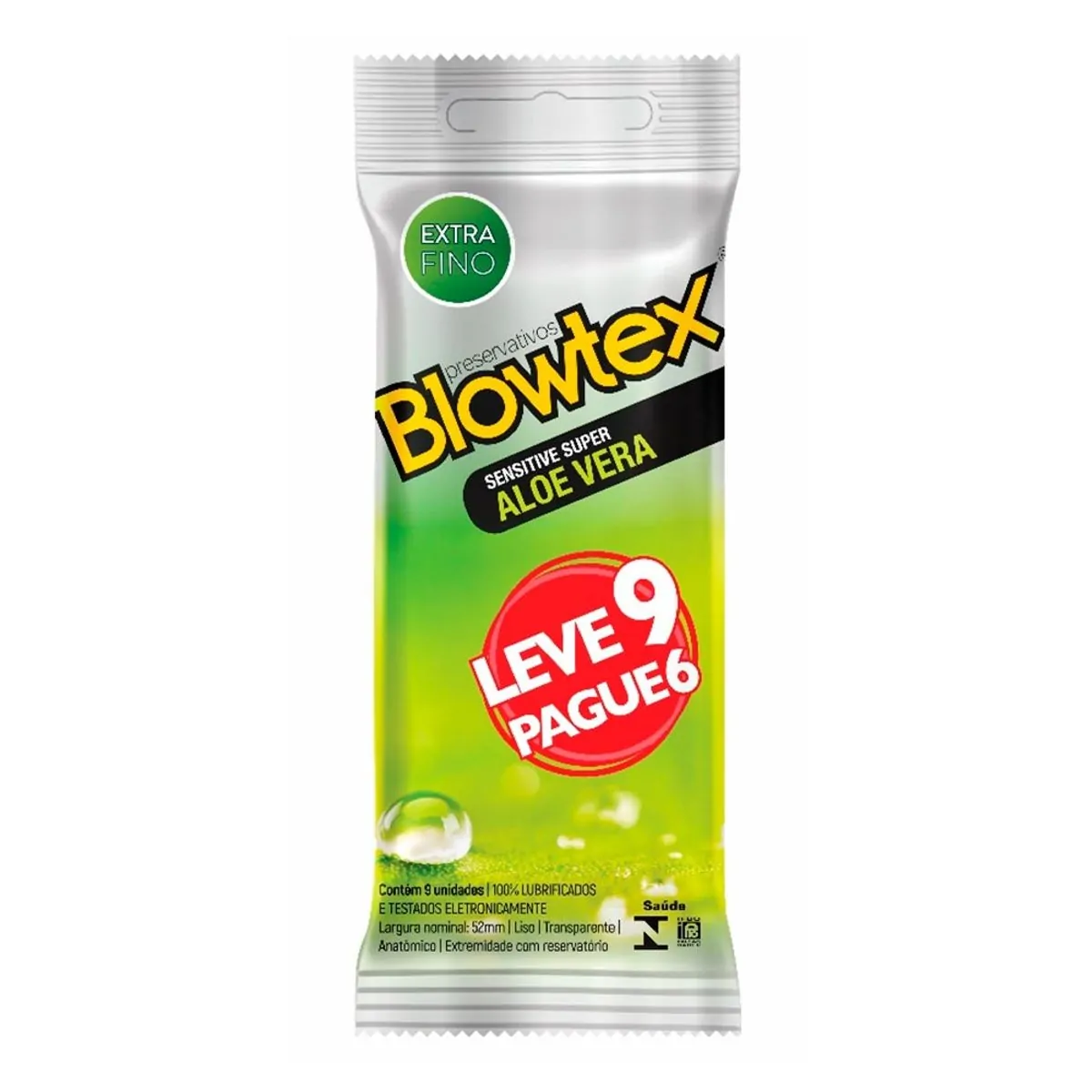 Preservativo Blowtex Super Sensitive Aloe Vera 9 Unidades
