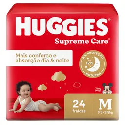 Fralda Huggies Supreme Care M 24 Unidades