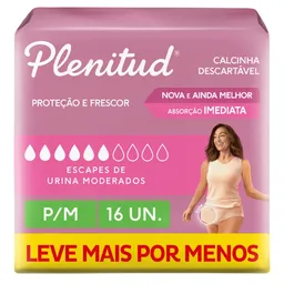 Roupa Íntima Plenitud Femme P/M 16 Unidades