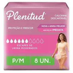 Roupa Íntima Plenitud Femme P/M 8 Unidades