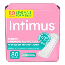 Absorvente Protetor Diário Intimus® Tecnologia Antibacteriana 80 Unidades