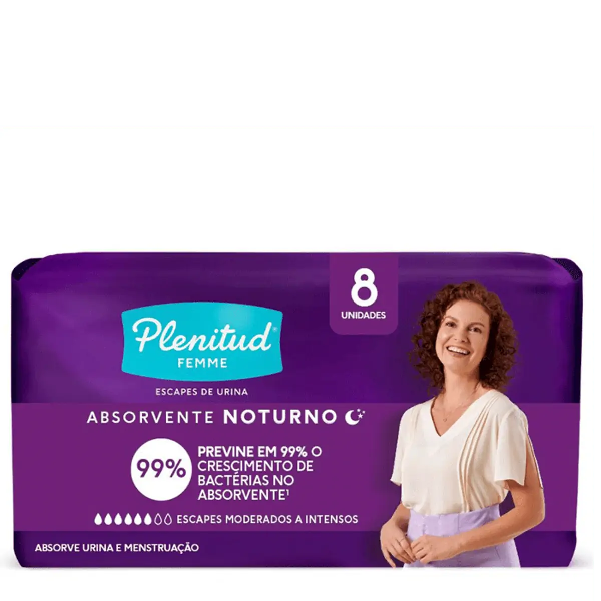Absorvente Para Incontinência Plenitud Femme Noturno 8 Unidades