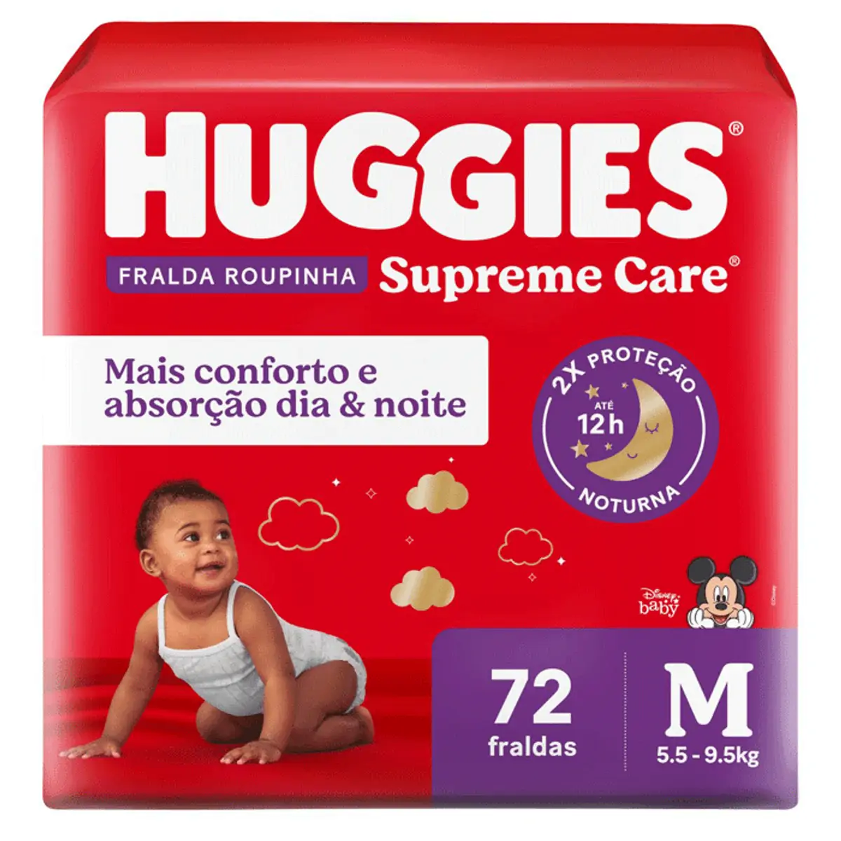 Fralda Huggies Supreme Care Roupinha M 72 Unidades