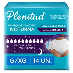 Roupa Íntima Plenitud Noturna G/XG 14 Unidades