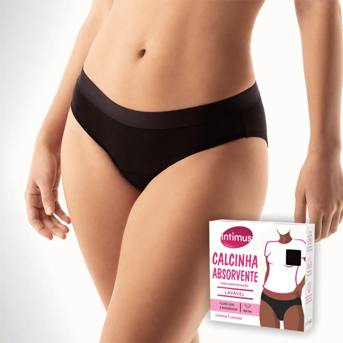 Calcinha Absorvente Lavável Bikini Intimus G 1 Unidade