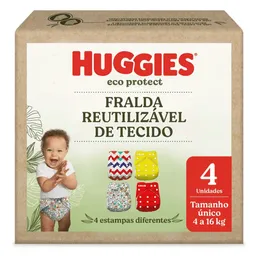 Fralda Reutilizável Huggies Eco Protect Tamanho Único 4 Unidades