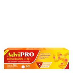 Analgésico e Anti-inflamatório AdviPRO 11,6mg/g 60g Gel