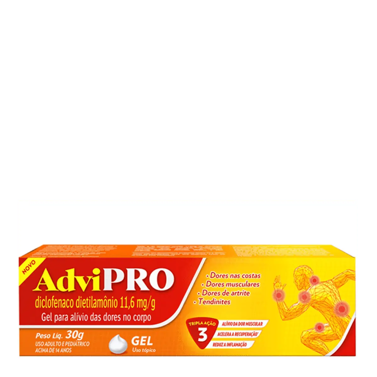 Analgésico e Anti-inflamatório AdviPRO 11,6mg/g 30g