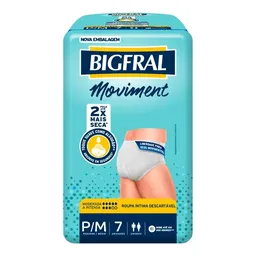 Roupa Íntima Moviment Bigfral Unissex - Tamanho P/M - 07 unidades