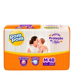 Fralda Pom Pom Protek M 48 Unidades