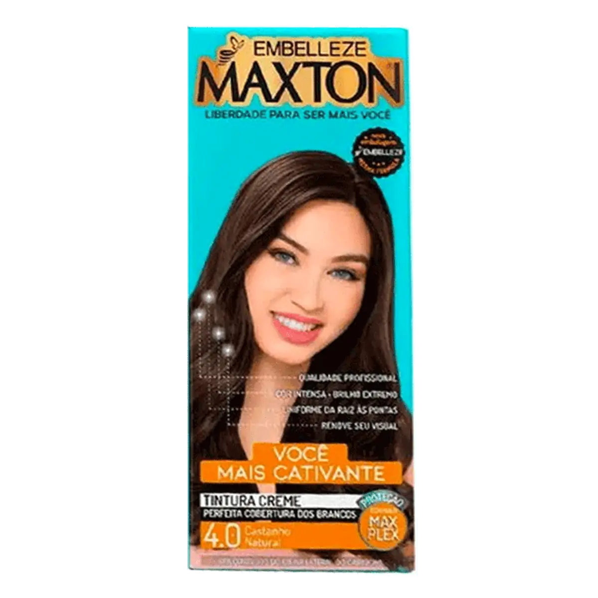 Tinta de Cabelo Embelleze Maxton Creme 4.0 Castanho Natural