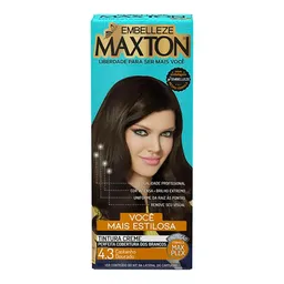 Coloração Permanente Maxton Embelleze Castanho Dourado Morena Mais Estilosa 4.3 1 Unidade