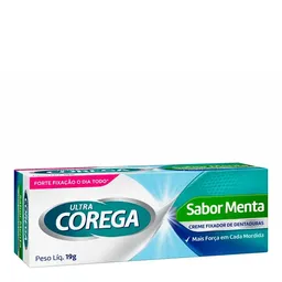 Fixador de Prótese Corega Ultra Creme com forte fixação Sabor Menta 19g