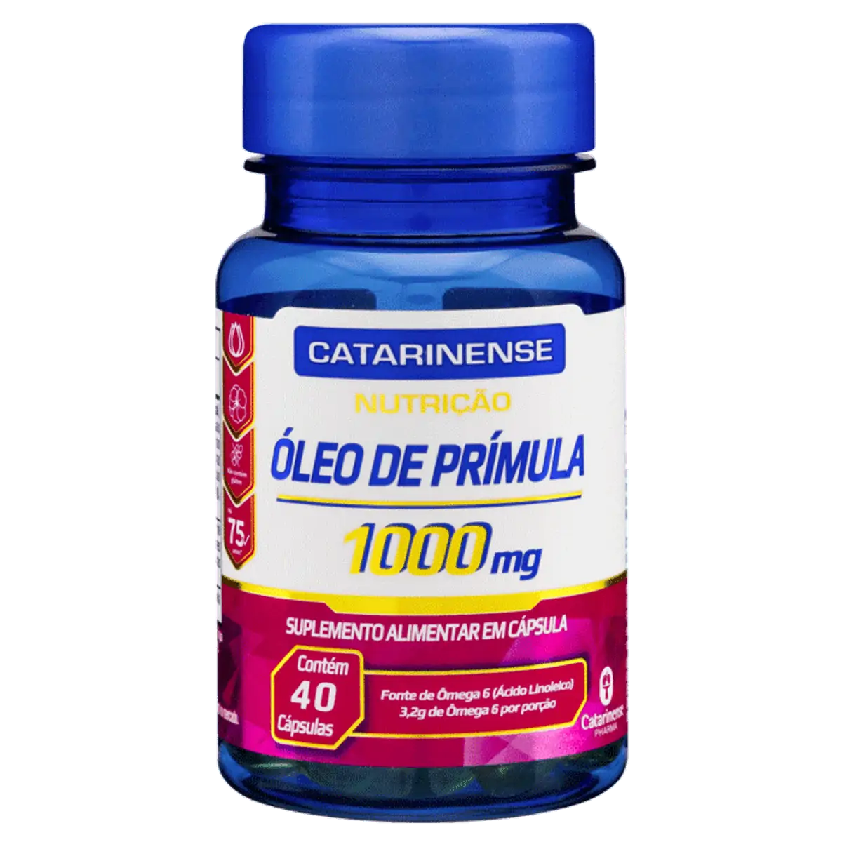 Óleo de Prímula 1000mg Catarinense 40 Cápsulas