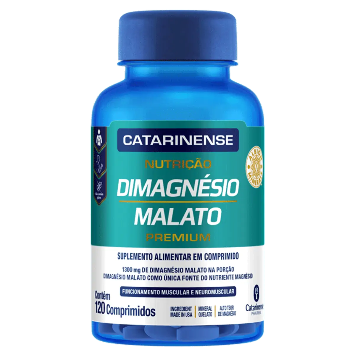 Di-Magnesio Malato 1300mg Catarinense Premium 120 Comprimidos
