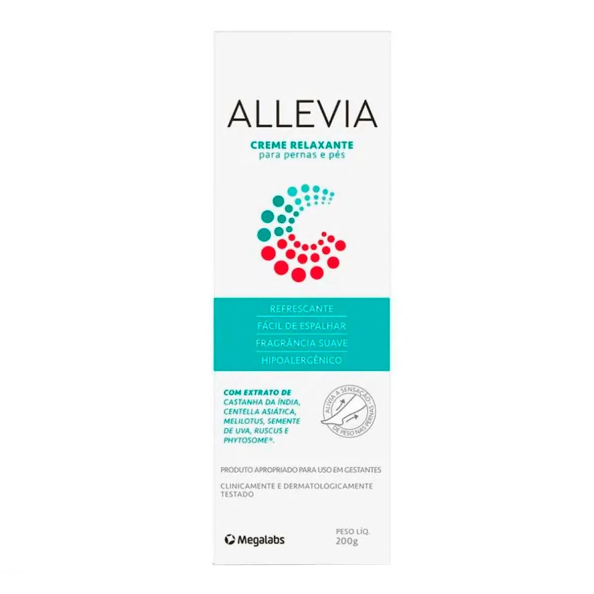 Creme Relaxante Allevia para Pernas e Pés 200g
