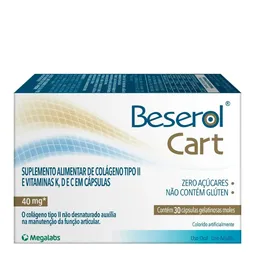 Suplemento Alimentar Megalabs Beserol Cart 40mg 30 Cápsulas