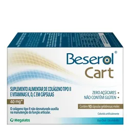 Suplemento Alimentar Megalabs Beserol Cart 40mg 90 Cápsulas