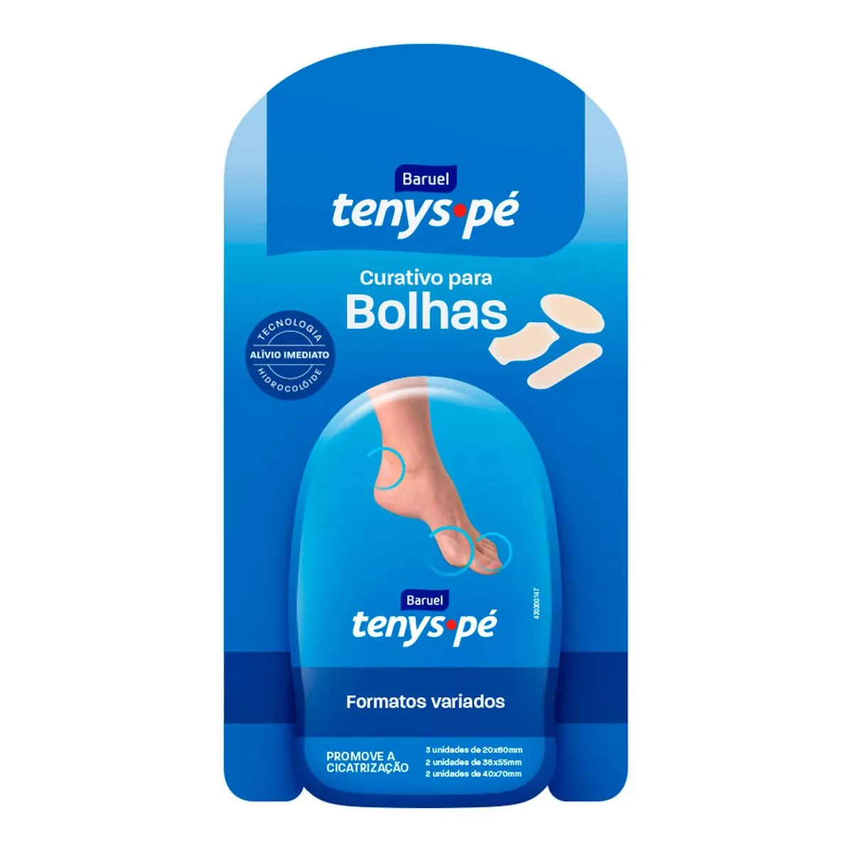 Curativo para Bolhas Tenys Pé com Formatos Variados 7 Unidades