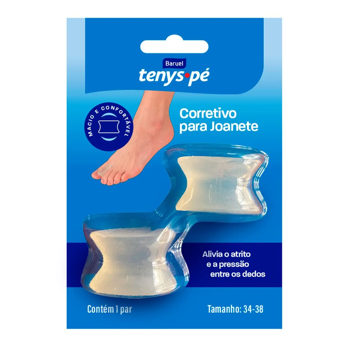 Corretivo para Joanete Tenys Pé Tamanho 34/38 - 1 Par