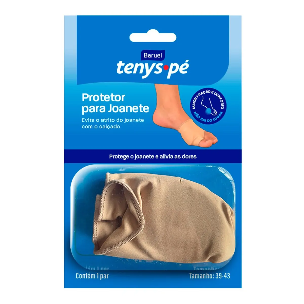 Protetor para Joanete Tenys Pé Tamanho 39/43 - 1 Par