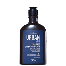 Farmaervas Urban Men Silver Grisalhos - Shampoo Desamarelador 240ml