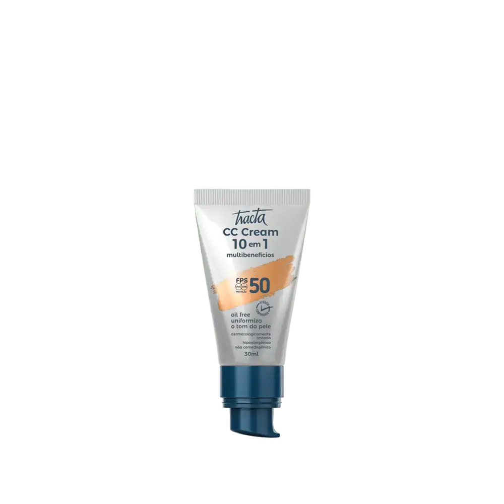 Tracta 10 em 1 Multibenefícios FPS50 - CC Cream 30ml - Tcream02