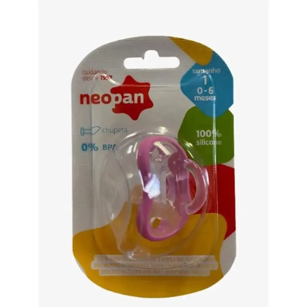 Chupeta Neopan N.1 Rosa 100% Silicone Ref.4052