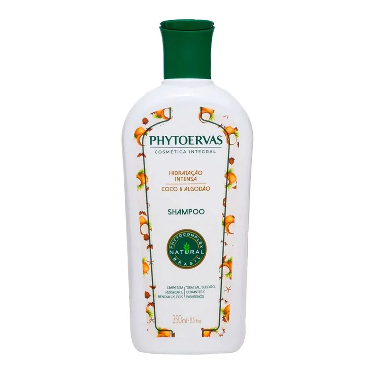 Shampoo Phytoervas Hidratação Intensa Coco e Algodão 250ml
