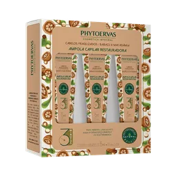 Ampola para Cabelos Fragilizados Babaçu e Macadâmia Phytoervas 3/15ml
