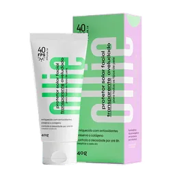 Protetor Solar Facial Ollie FPS 40 Transparente Aveludado 40g